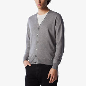 Venta directa de fábrica Mejor estilo Hombres Cardigans Color sólido y patrón sólido Diseño personalizado Hombres Cardigans - Product Image 6