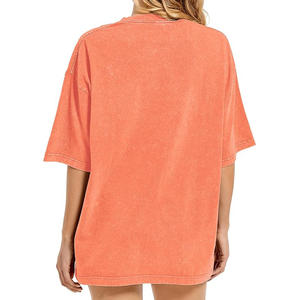 Camiseta ajustada de algodón con cuello en V para mujer, manga corta, transpirable, elástica, informal, suave, cómoda, de moda, de verano, de color sólido - Product Image 4