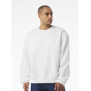Venta al por mayor Gran oferta cuello redondo manga larga liso blanco sudadera hombres carta gráfico gota hombro pulóver sudadera - Product Image 1