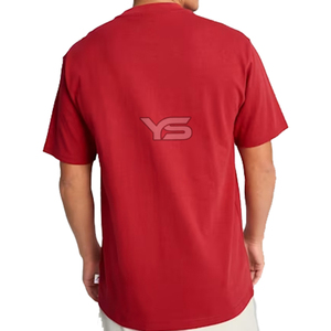 T-shirt solide décontracté pour hommes avec motif Tissu en jersey Méthode de tissage non tissé teint en plaine - Product Image 5