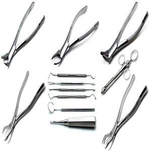 Juego de calidad superior de 13 instrumentos de bandeja de extracción dental de acero inoxidable Fuente de alimentación manual Muy demandada - Product Image 1