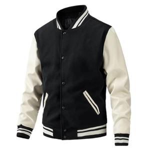 Chaqueta Varsity de Hombre OEM con Parches, Transpirable, Ligera, Resistente al Viento, con Logotipo Bordado, Estilo Urbano de Invierno - Product Image 3