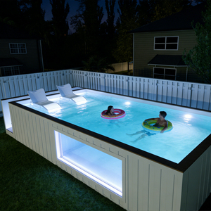 Piscina Elevada de Fibra de Vidrio de 40 pies para Familias, Resorts, Jardines Exteriores con Baldosas para Terraza, de Alta Resistencia - Product Image 4