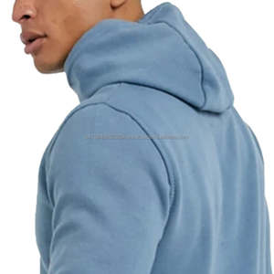 Sweat à capuche sans cordon de haute couture, coupe ajustée, pour hommes, impression personnalisée, poches latérales, sweat en molleton de qualité - Product Image 4