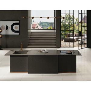 กระเบื้องพอร์ซเลนขัดเงาคุณภาพสูง ขนาด 800x2400 มม. สำหรับเคาน์เตอร์ครัวหรูหราทันสมัย ผิวมันเงา กันน้ำ และป้องกันแบคทีเรีย - Product Image 3