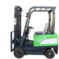 Chariot élévateur électrique GY 1,5 tonne, modèle GY11-027, batterie plomb-acide 220V/70Ah, pneus pneumatiques, mât hydraulique à deux étages, 9,5 km/h