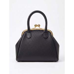 Borsa Strutturata in Vera Pelle Dollaro con Decorazione di Perle, Made in Italy - Product Image 2