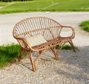 Sofá curvo moderno de aspecto hermoso personalizado, sofá de bambú de 2 plazas ecológico de lujo para terraza y jardín - Product Image 5