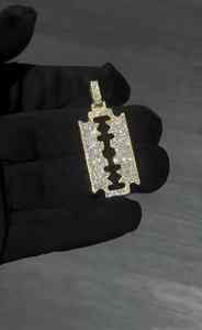 VVS1 Blade Pendant for Men Elegant 925 <b>Silver</b> <b>Necklace</b> with Gold Plating Party Jewelry Gift for Friends Moissanite <b>Diamond</b> - Product Image 2