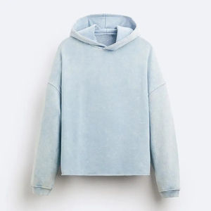 เสื้อฮู้ดซิปผู้ชายแฟชั่นอินเทรนด์ประจำฤดูใบไม้ร่วง ปักลาย 100% ผ้าฝ้ายฟลีซ พิมพ์ลายได้ตามต้องการ ทรงบ็อกซี่ ชายเสื้อแบบดิสเทรส - Product Image 5