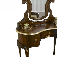 Ensemble de meubles de salle de bain en teck massif de luxe, fabriqué à la main, avec miroir, design traditionnel, écologique et durable, pour chambre à coucher et salon