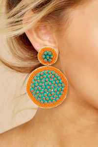 Pendientes de gota bordados hechos a mano fabulosos de moda para mujer accesorio de moda de precio competitivo - Product Image 5