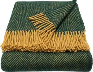 Wholesale Quality Avior Industries India Soft Wool Striped Herringbone Woven <b>Blanket</b> Solid Dot Pattern - Product Image 1