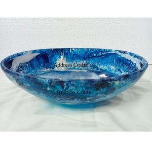 Newly Designed Resin Salad <b>Bowl</b> Blue and <b>White</b> Eco-Friendly Party Food Grade Durable <b>Serving</b> Platters Table Decor Kitchenware - Product Image 2