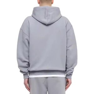 Sweat à capuche surdimensionné en éponge française de 500 g/m² avec fermeture éclair, respirant, vierge, nouveau style unique de bande de roulement, sweats à capuche personnalisés avec fermeture éclair - Product Image 2