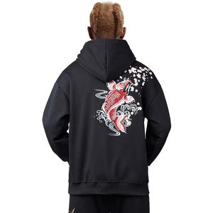 Sudadera con Capucha de Forro Polar para Hombre, Color Negro, para Invierno, con Tela Suave y Transpirable, Ajuste Cómodo, Costuras Duraderas y Diseño Casual Moderno - Product Image 3