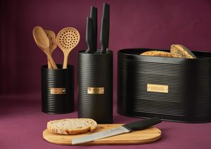 Boîte à pain en métal de gros calibre avec couvercle Conteneur de stockage de comptoir moderne pour le pain - Product Image 3