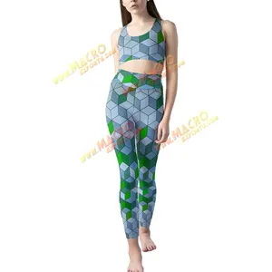 Mallas de Yoga de cintura alta para mujer, mallas ajustadas sin costuras para entrenamiento, correr, fruncir el trasero, diseño de sublimación, pantalones con estampado Digital - Product Image 1