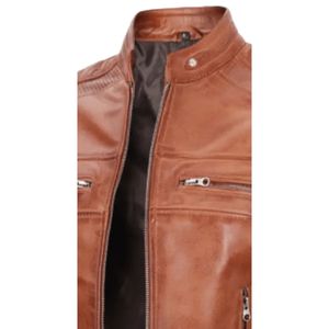 Chaqueta de Motocicleta de Piel de Oveja Genuina Hecha a Medida de Primera Calidad para Mujer, Moda al por Mayor, Alta Calidad, Resistente al Viento y Ecológica - Product Image 6