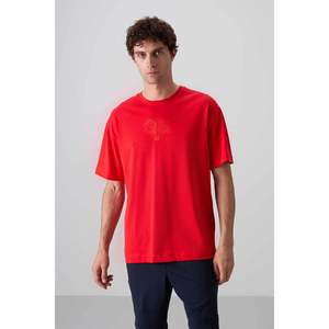เสื้อยืดคอกลมโอเวอร์ไซส์พิมพ์ลายสำหรับผู้ชาย Tommylife Wholesale รุ่น 88333 สีดำ - FIESTA - Product Image 3