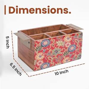 Porta Utensilios de Madera Impreso, Organizador Económico para Cucharas, Cucharones y Utensilios de Cocina, Porta Utensilios de Madera Decorativo Impreso - Product Image 6