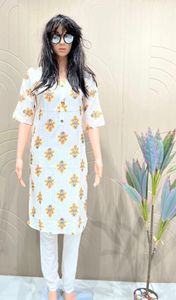 Casual Wear Printed Rayon <b>Kurti</b> Woman Fashion Manufacturer And Supplier From Surat At Wholesale Rate - Product Image 5