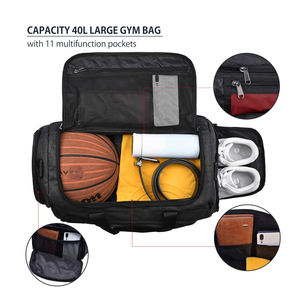 Bolsa de lona de PVC personalizada de alta calidad para viajes y uso en el gimnasio, venta al por mayor, Diseño de equipo deportivo liso impermeable - Product Image 5