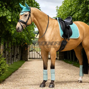 Tapis de selle de cheval anglais en gros matériau durable doublure en tissu doux respirant design matelassé absorbant les chocs confortable - Product Image 5