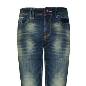 Jeans pour hommes en denim respirant avec logo personnalisé, ornés de cristaux et de boutons, service OEM de haute qualité – Vente en gros - Product Image 4