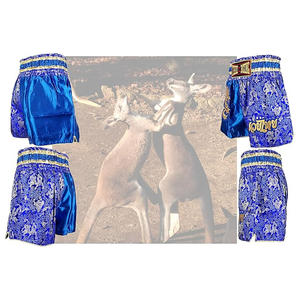 Shorts de boxe Muay Thai personnalisés en gros, design en satin à fente, dragon brodé, OEM ODM, shorts d'entraînement de combat - Product Image 4