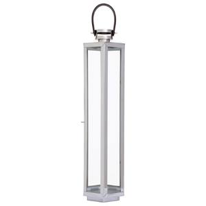 ilgrim Edgewater <b>Large</b> Stainless Aluminium and Leather <b>Lantern</b> is a stylish and modern home decor <b>Lantern</b> Modern Contemporary - Product Image 3