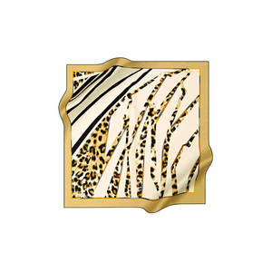 Pierre Cardin Silk Crepe Satin Square Scarf 90x90 Geometric Pattern - Product Image 1