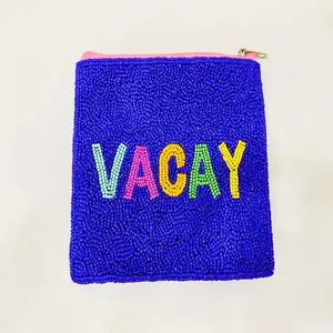 Embrague con cuentas de semillas Vintage para mujer, monedero con corona de Reina arcoíris a la moda, tarjetero de crédito y regalo, monedero para mujer - Product Image 2