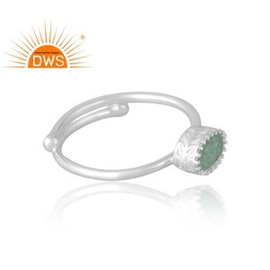 Hot Selling 925 Sterling Silver Natural <b>Green</b> Strawberry Quartz Gemstone Ring Custom <b>Jewelry</b> For Women Gift For Her - Product Image 4