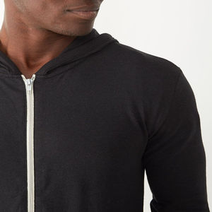 Pulls et sweats à capuche pour hommes en coton 100% de haute qualité, coupe oversize, anti-boulochage, noirs – Nouveauté très demandée pour l'hiver - Product Image 4