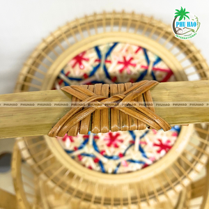 PANIER CADEAU EN BAMBOU de paille tissé à la main écologique Emballage de vin, d'aliments gastronomiques et d'ensembles de cadeaux personnalisés Emballage de paniers cadeaux - Product Image 4