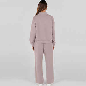 Oversize Heavyweight Pullover Streetwear Logotipo personalizado Algodón Mujeres Chándal 2 Dos piezas Pantalones de chándal y Sudadera con capucha Conjunto - Product Image 6