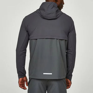 Chaqueta Cortavientos Personalizada con Logotipo para Hombre, Chaqueta Deportiva de Talla Grande para Exteriores, Chaqueta Cortavientos Impermeable de Nailon - Product Image 3