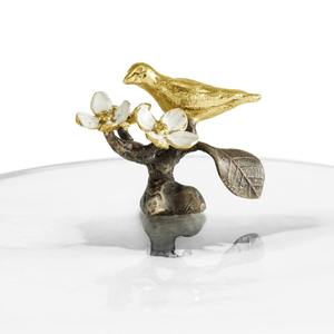 Support à gâteau dôme en verre inséparable avec base de branche présentoir à dessert de mariage élégant plateau de service en métal fabriqué à la main pour événement spécial - Product Image 4