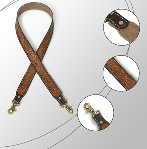 หนังวัวแท้แบบแข็งอุปกรณ์เสริมเครื่องทองเหลืองสายคล้องกระเป๋าสะพายไหล่สายรัดสายรัดกระเป๋า - Product Image 2