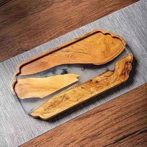 Planche à découper colorée personnalisée en bois d'acacia de haute qualité pour la cuisine planche à découper multifonction résine et plateau faits à la main - Product Image 6