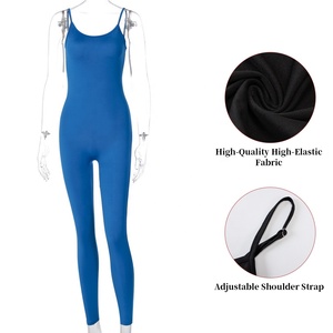 NOUVEAU OEM Combinaisons de yoga pour femmes grandes tailles, une pièce, noir, élégant, combinaisons de sport, playsuits, bodysuits, décontracté, été - Product Image 3