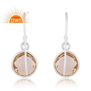 Meilleure qualité en argent sterling fin naturel citron topaze pierres précieuses boucle d'oreille fabricant de bijoux personnalisés - Product Image 4