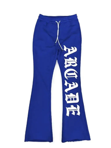 Vente chaude Nouveau Personnalisé En Gros 100% Coton Tissu Flare Track 2025 Jogger 3D Puff Imprimer Polaire Hommes Pantalon De Survêtement Empilé - Product Image 3