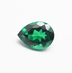 Pera esmeralda de Zambia de laboratorio facetada 5X3mm 6X4mm 8X5mm 9X6mm piedra preciosa calibrada Esmeralda piedra preciosa suelta para joyería