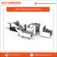 Máquina Automática Computarizada para Hacer Bolsas de Papel Multifuncional, 150 Piezas/Min, Marca Gutenberg MB-450, Nueva, Fácil de Usar