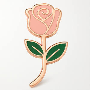 Sin mínimo Pin de solapa Regalos de recuerdo Fabricación Rosa Logotipo de metal personalizado Esmalte Hierro Cobre Insignia de metal - Product Image 1