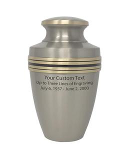 Urna de cremación para adultos de Metal Momentful Life-Urna de cremación de peltre Revere-Acentos modernos-Plata - Product Image 6