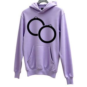 Sudadera con Capucha Lavanda con Estampado de Vidrio, Unisex, Informal, de Algodón Tejido, con Bolsillo Frontal, para Otoño - Product Image 3