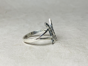 Anneau en argent sterling 925 de haute qualité, design martelé fait à la main, bijoux fins classiques et tendance pour les fêtes, prix de gros - Product Image 4